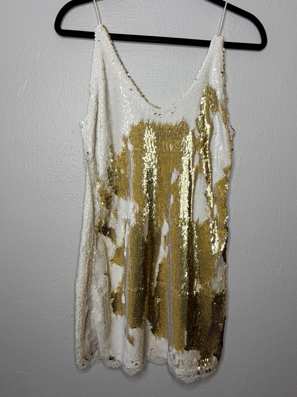 Free People Intimately "Seeing Double" reverse sequin slip mini dress